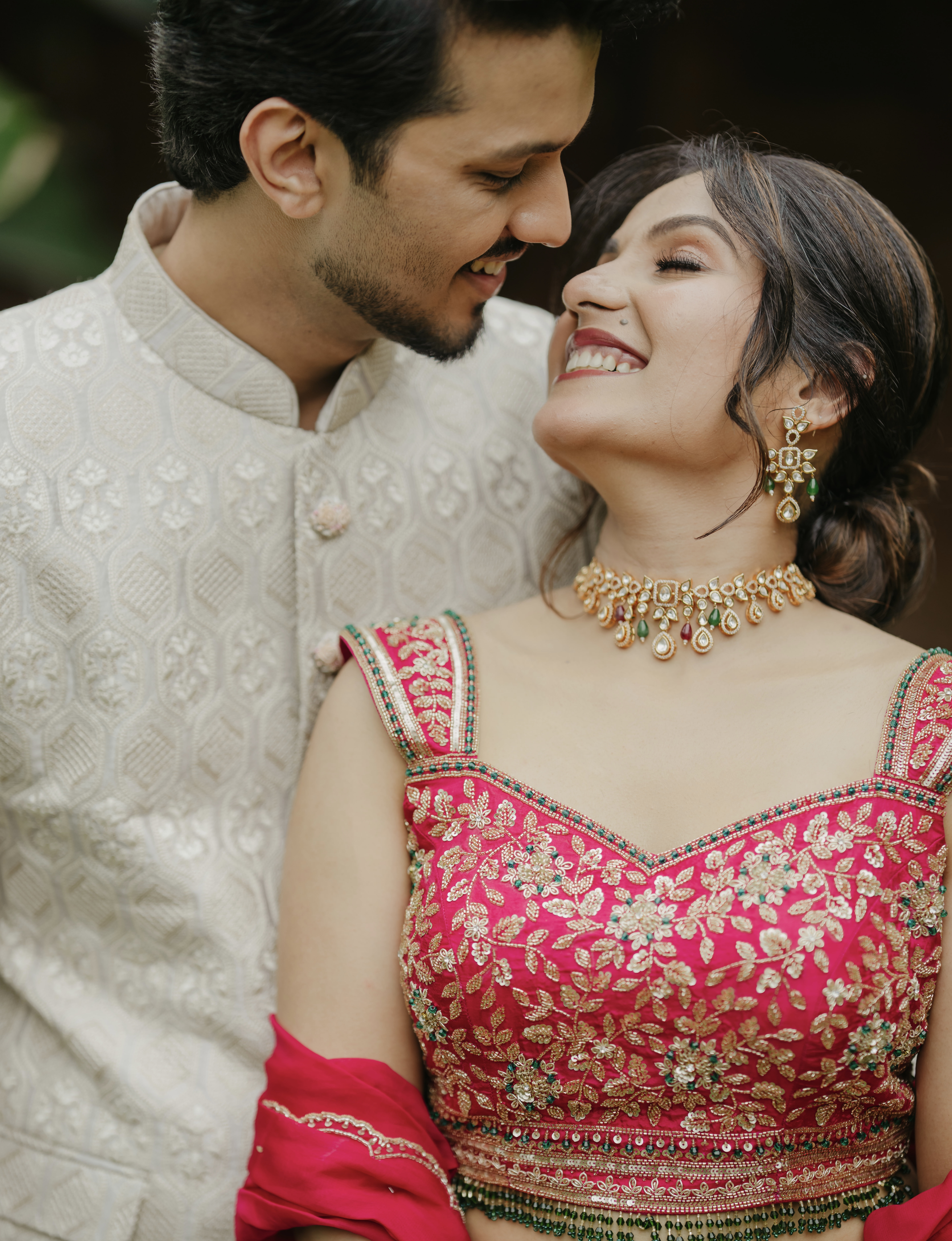 Royal Megenta Brocade Lehenga view 4